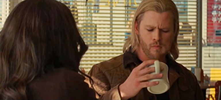 Thor discovers coffee